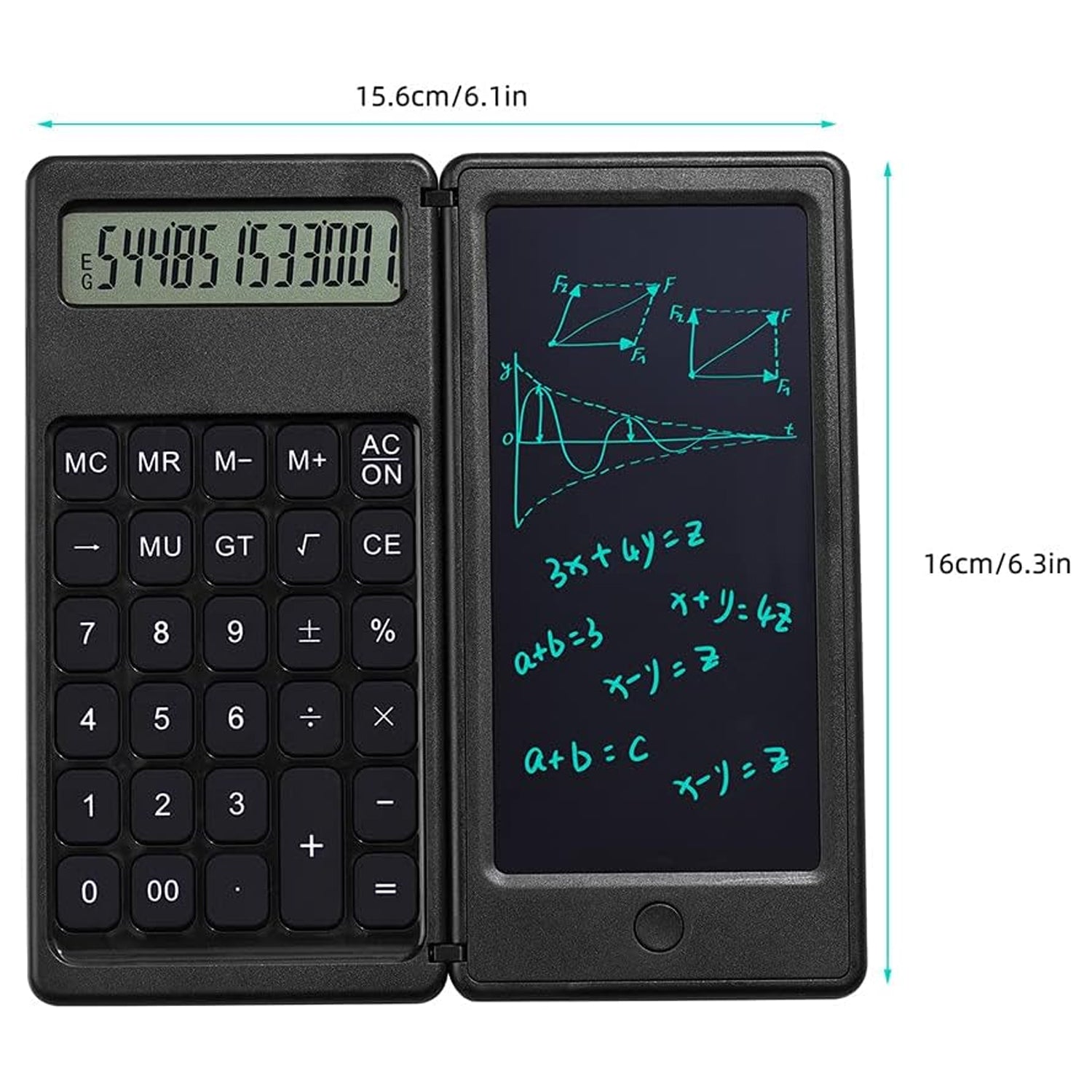 6739 Foldable Calculator With 6 Inch LCD Tablet Digital Drawing Pad Stylus Pen Erase Button Lock Function Smart Calculator 6739 Foldable Calculator With 6 Inch LCD Tablet Digital Drawing Pad Stylus Pen Erase Button Lock Function Smart Calculator